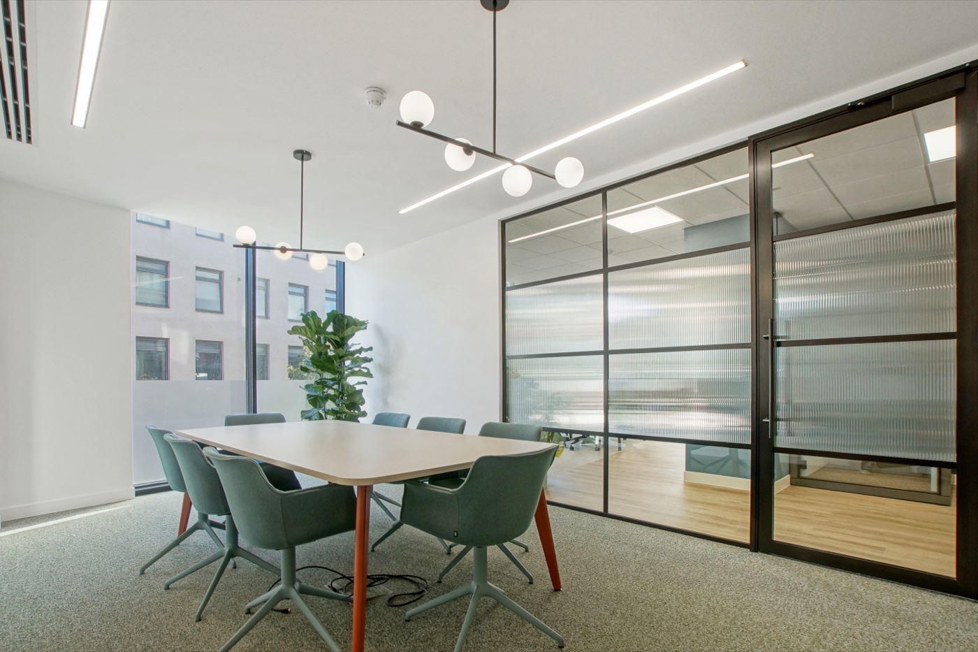 One of three acoustic meeting rooms in the office at 93 Great Suffolk Street, Southwark SE1